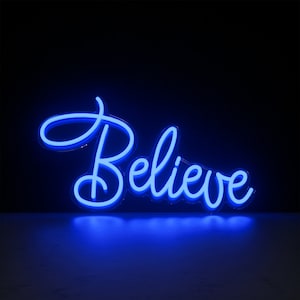 Believe LED Neon Home Decor Wall Decor Kid Room Decor Custom Christmas gift Led Neon Sign
