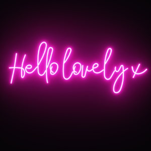 Hello Lovely X Custom Neon Sign Home Decor Neon Led Art Neon - Etsy