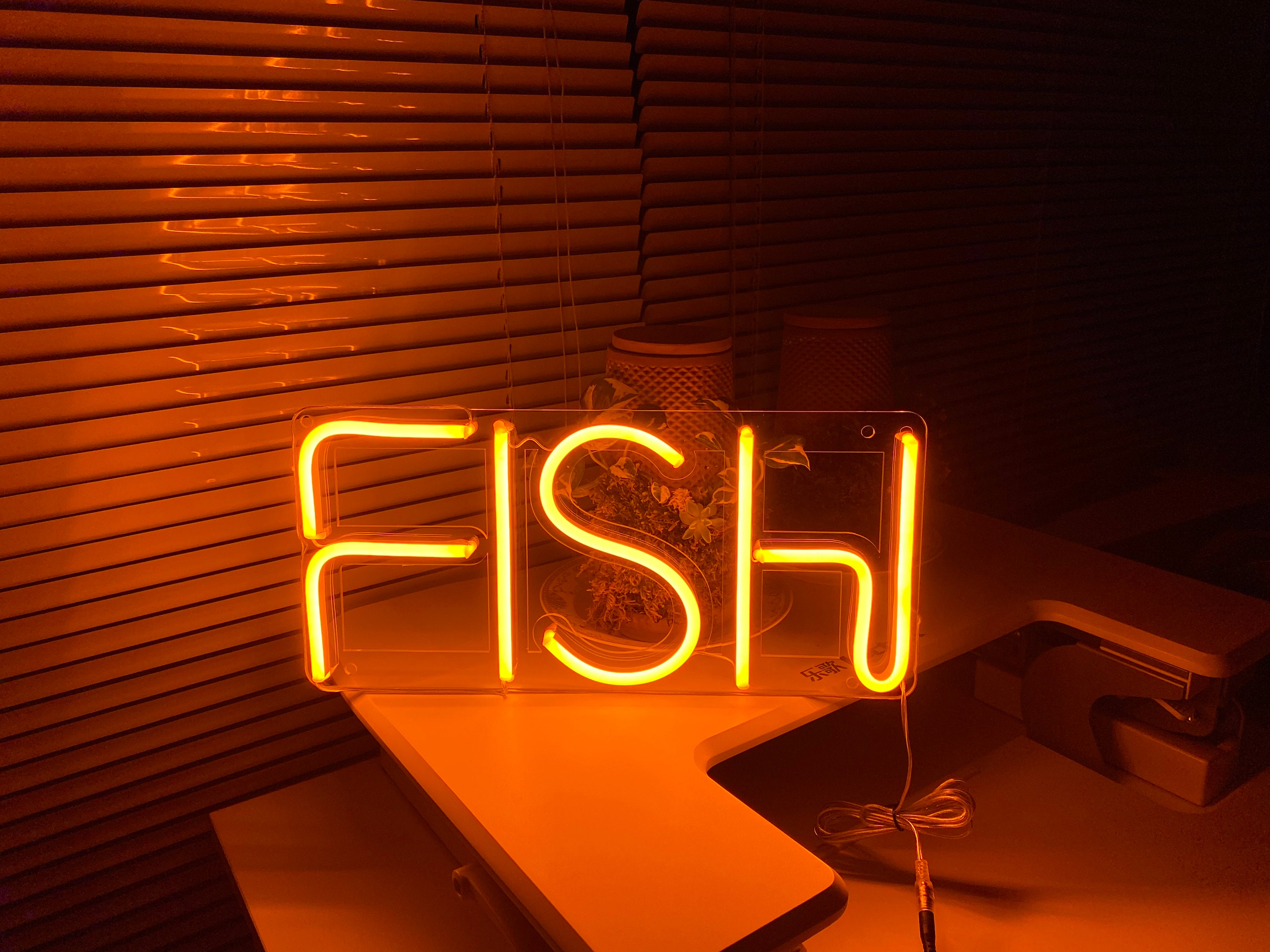 Fish Neon Sign Custom Fish Neon Light Flex Neon Led Acrylic Etsy