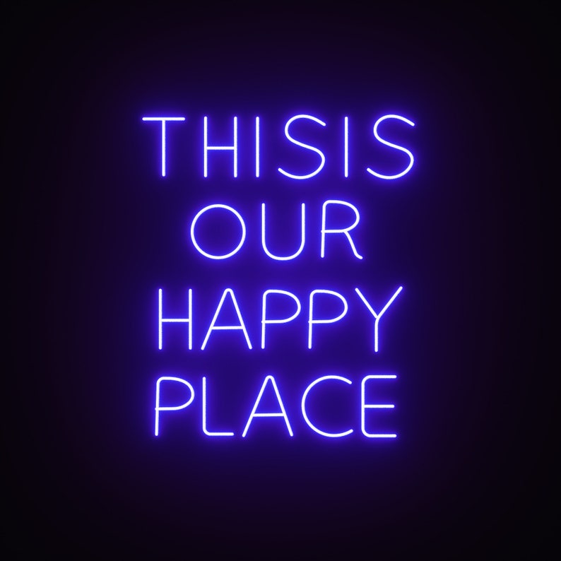 This is Our Happy Place Sign Flex Neon LED Sign Bedroom Living Etsy UK