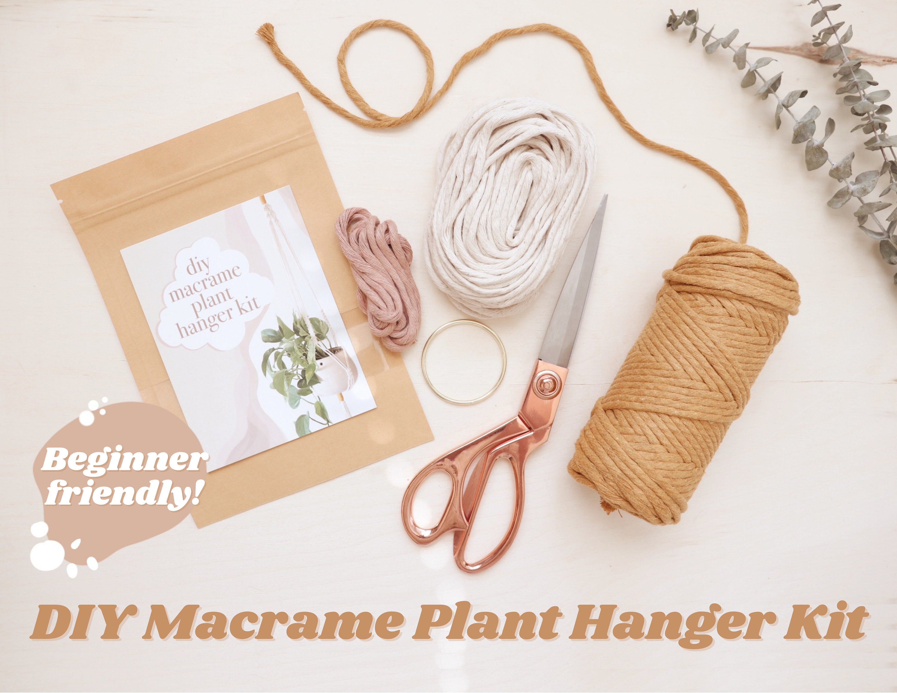FULL KIT Macrame Plant Hanger KIT with Pattern / diy Pattern