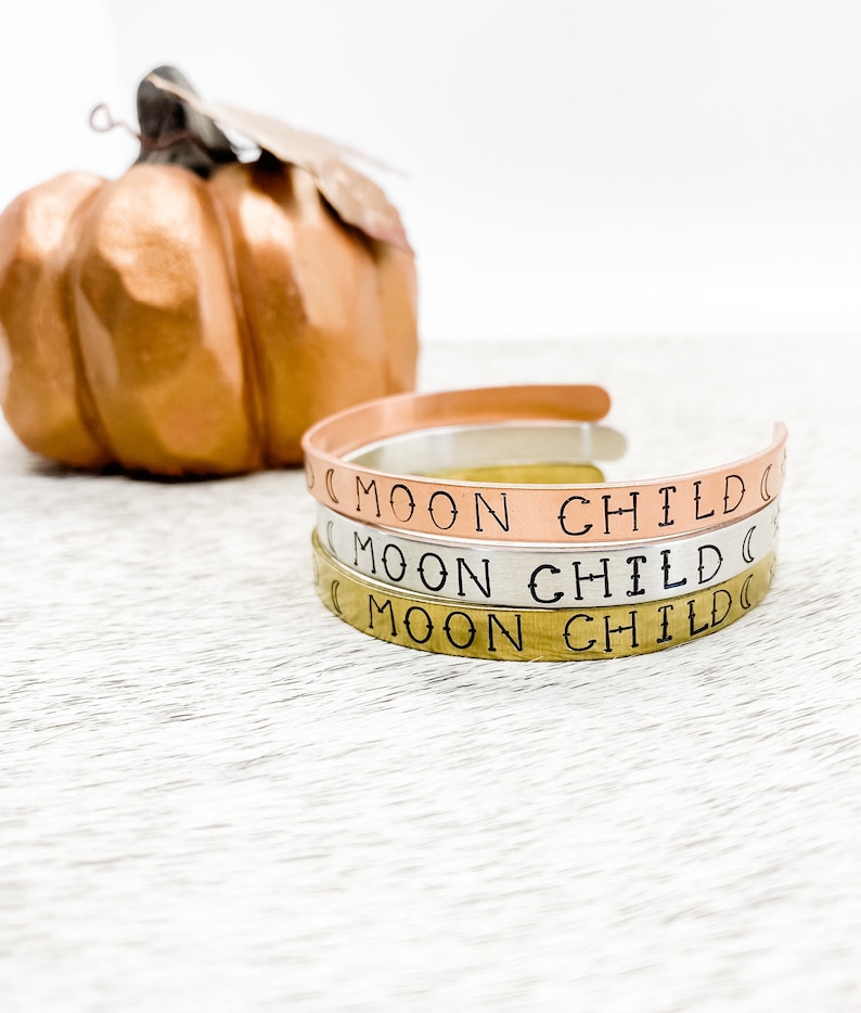 Southern Cowboy Gypsy Stay Wild Moon Child Aztec Stars Moon Cuff Brass Copper Country Gift Western Aluminum Cowgirl Boho