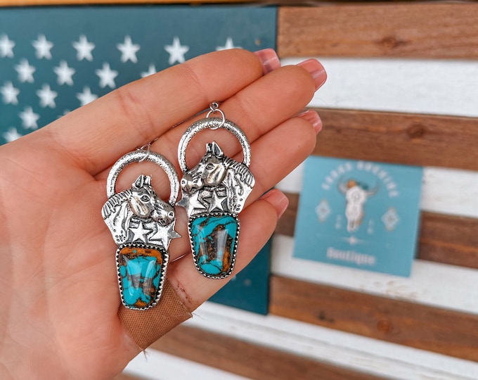 Emerald Downs Turquoise Earrings