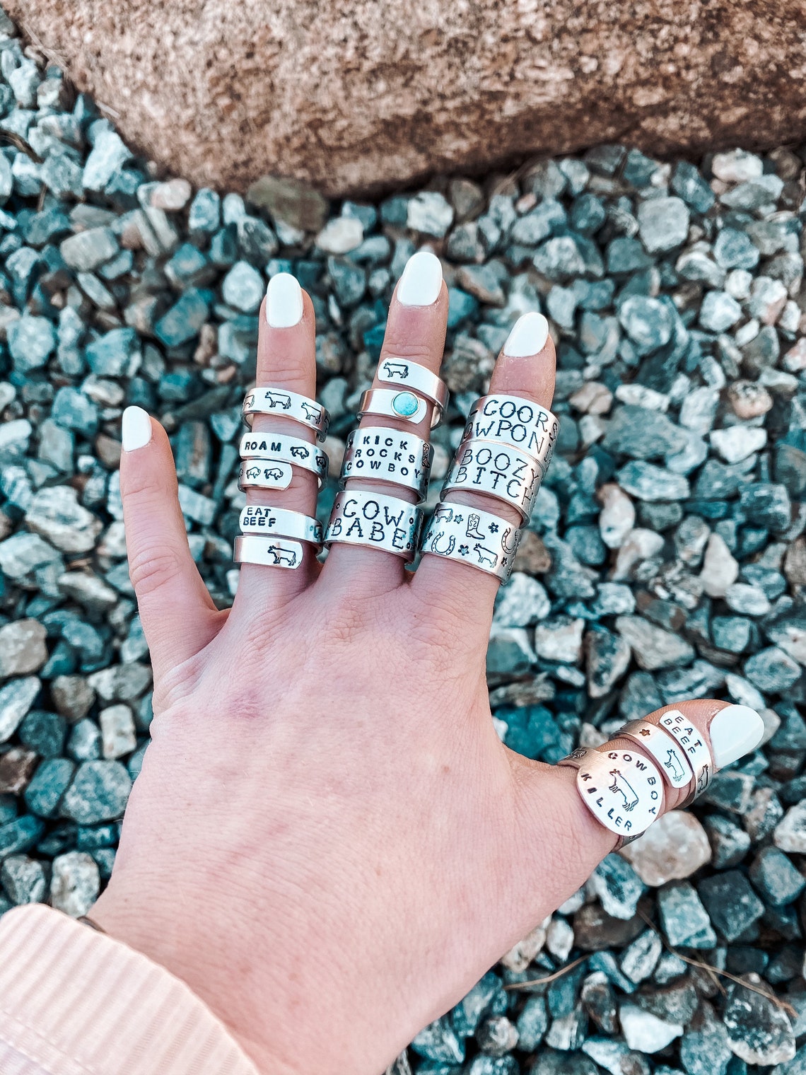 Rodeo Rings Wrap Rings Cow Cowboys Steers Cactus Kick Etsy