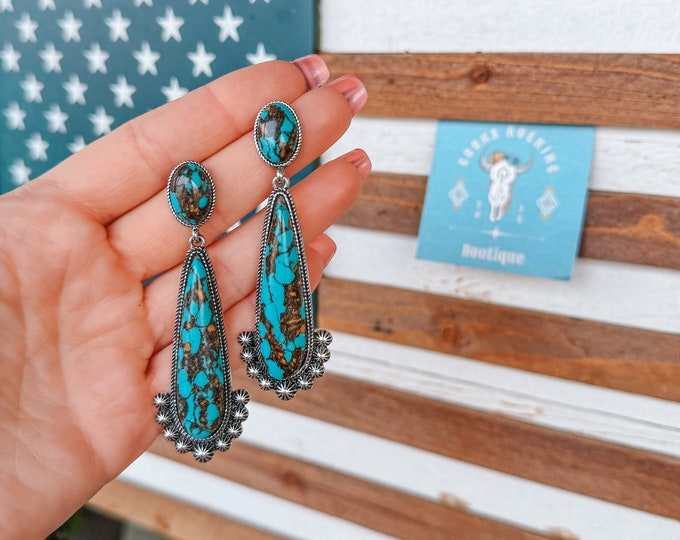 Bodacious Blues Turquoise Studs