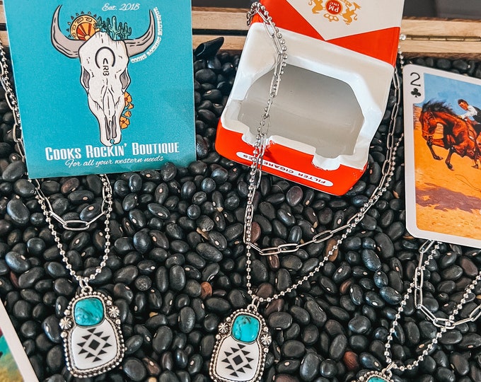 Turquoise Aztec Double Layer Necklace