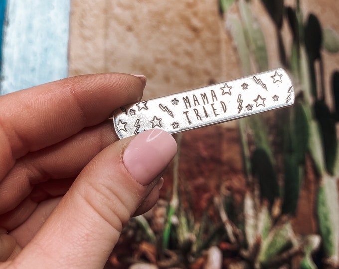 Mama Tried Ring, Stars, Lightning Bolt, Western, Country, Southern, Cowboy, Cowgirl, Merle Haggard, Country Song, Gift