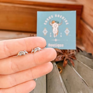 Sterling Silver Armadillo Studs