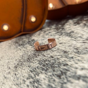 God is Greater Copper Silver Stamped Stacker Ring, Western, Rodeo, Bible, Boho, Southern, Country, Southwester, Cowgirl, Stamped Jewelry