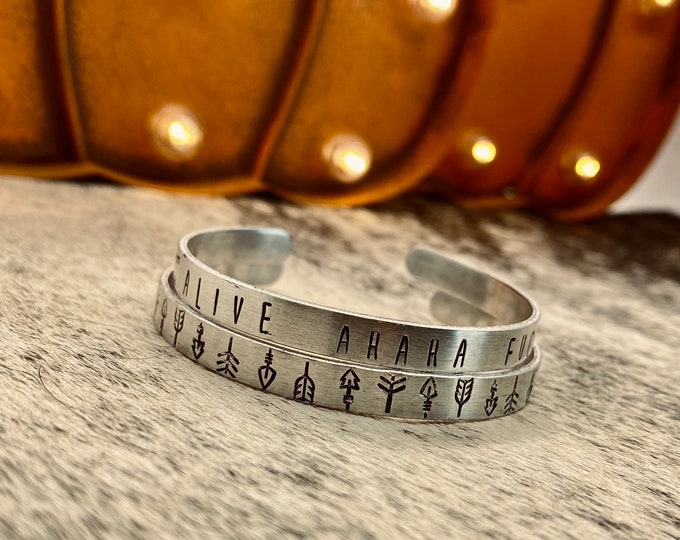 Alive Ahaha Fuck Bracelet, Western, Gift, Birthday, Tiktoc, Boho, Gypsy, Country