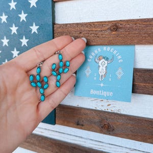 Turquoise Saguaro Earrings