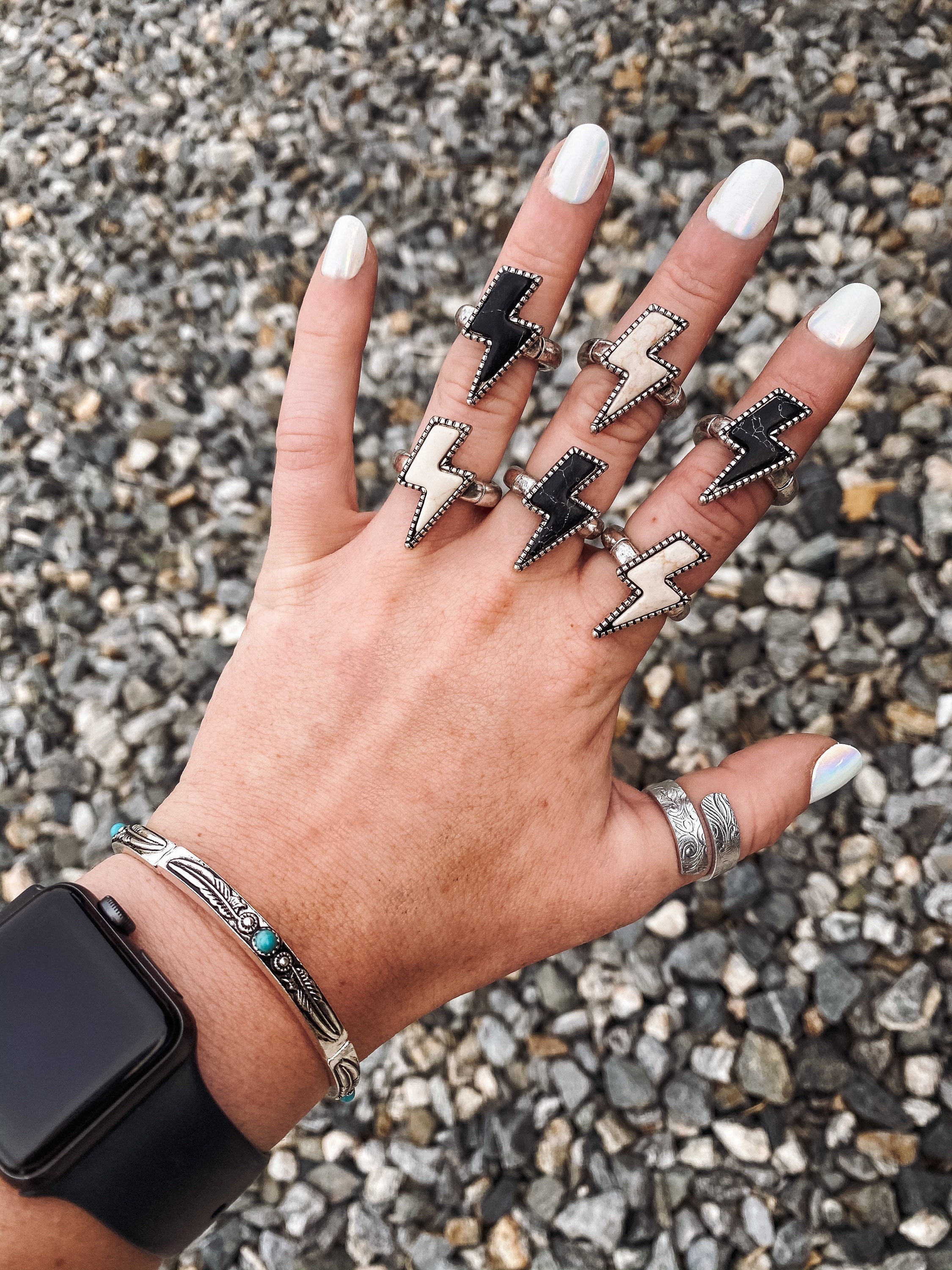 Lightning Bolt Rings Etsy