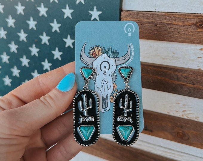 Johnny Cash Cactus Studs