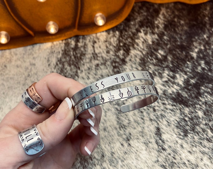 Bless Your Heart Arrow Galore Bracelets, Stamped Jewelry, Western, Country, Boho, Gypsy, Hippie, Wild, Southern, Southwestern, Rodeo