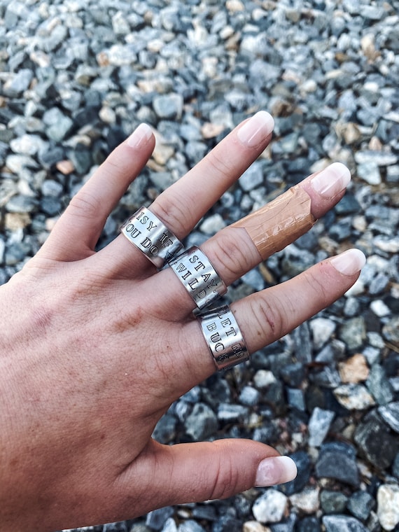 Stamped rings cheap western