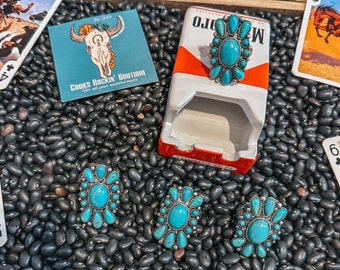 80’s Mercedes Turquoise Ring