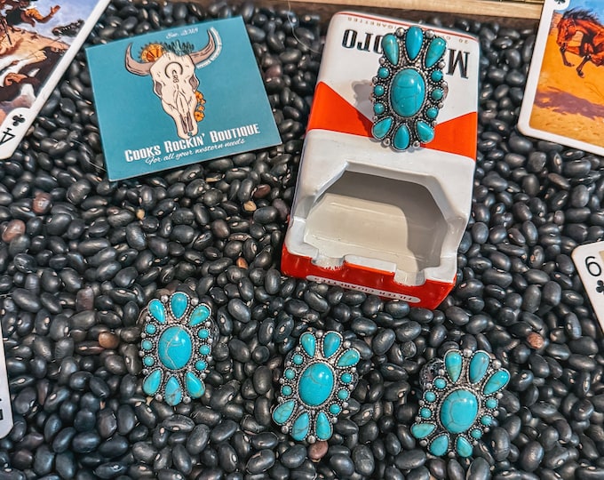 80’s Mercedes Turquoise Ring