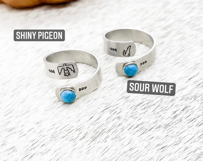 Wild Roamers Turquoise Wrap Rings, Western, Country, Boho, Gypsy, Hippie, Southern, Cowboy, Cowgirl, Gift, Birthday, Christmas