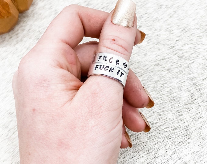 Fuck It Stacker Ring, Western, Country, Boho, Southern, Cowboy, Cowgirl, Gift, Birthday, Christmas, Gypsy, Funny