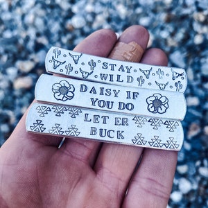 Bagues estampées western