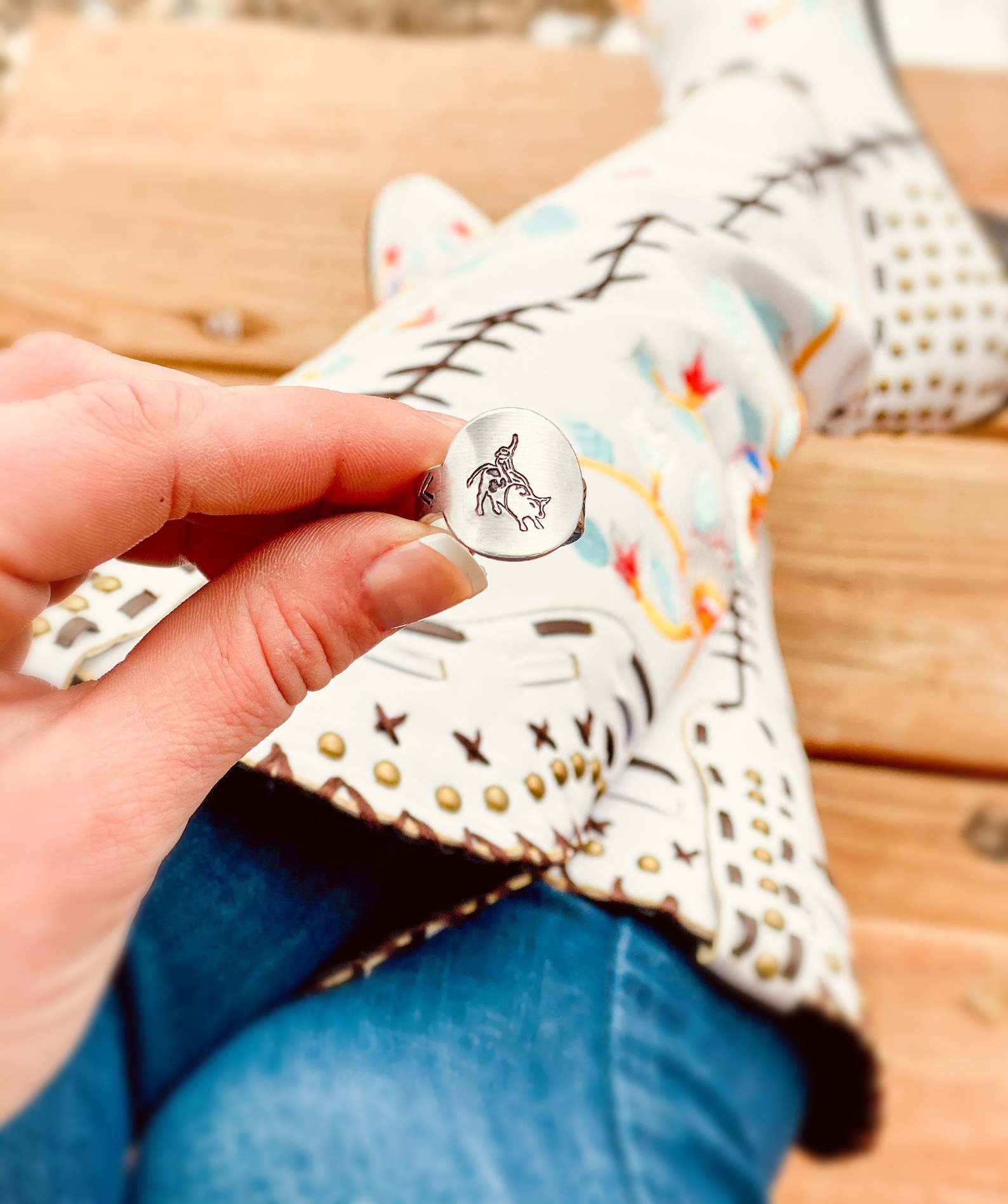 Wild Rodeo Disc Ring Collection Bronc Rider Bull Rider Etsy