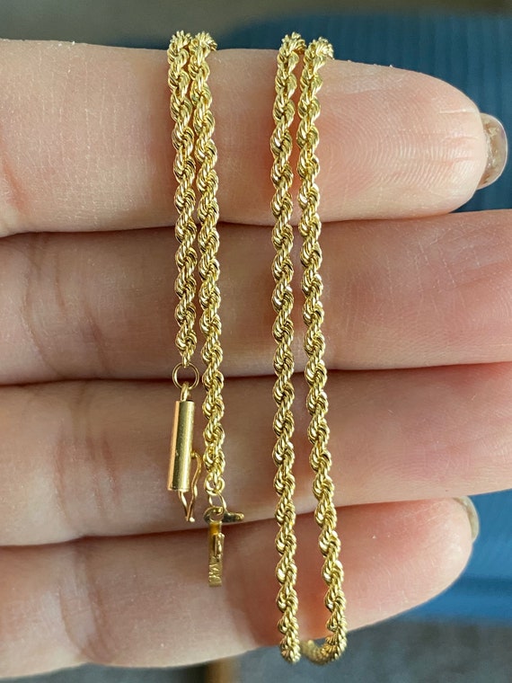 14K Vintage Rope Chain 24” - image 1