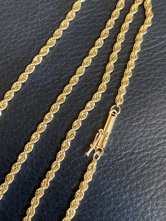 14K Vintage Rope Chain 24” - image 3