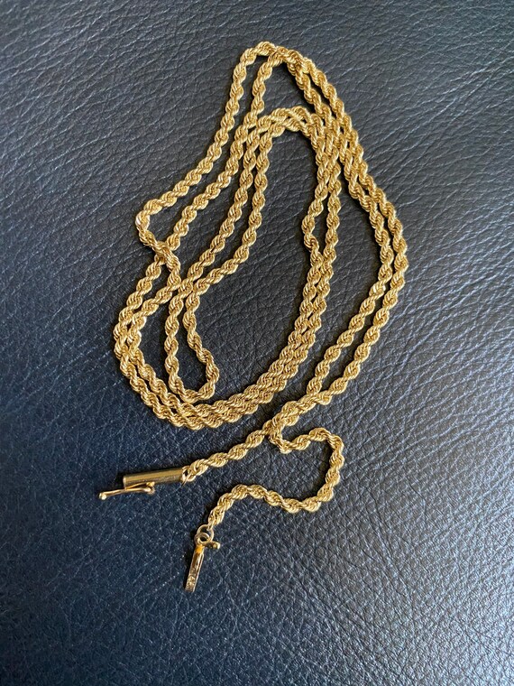 14K Vintage Rope Chain 24” - image 2