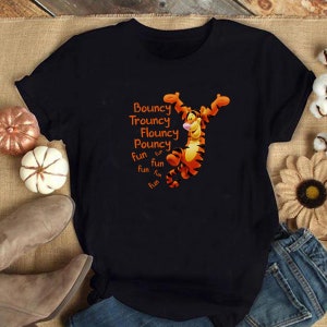 Tigger Bounce Shirt, Disney Shirts, Winnie The Pooh Shirt, Happy Tigger Shirt, Disney Bound Shirt, Bouncy Trouncy Flouncy Funny Tigger Shirt