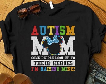 Minnie Mouse Autism Mom Awareness Shirt, Disney Autism Mom Shirt, Stolze Autism Mom, Tee für Autismus Mama, die Disney liebt, Autism Mom Geschenk.