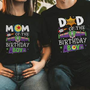 Toy Story Dad Toy Story Mom, Dad Mom Toy Story Birthday Tee, Family Toy Story Matching Birthday Shirt, Two Infinity and Beyond Parent Shirts