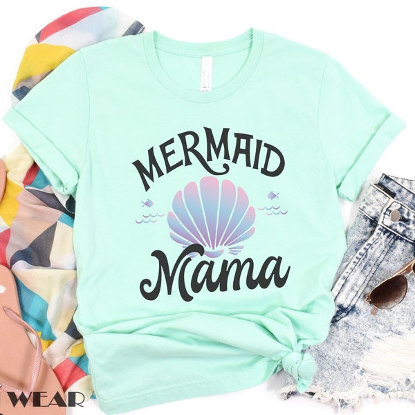 Mermaid Mama Shirt, Mermaid Mom Shirt, Mermaid Mommy Shirt, Mermaid Party Outfit, Mermaid Party Shirt, Mother's Day Shirt, Gifts for Mom