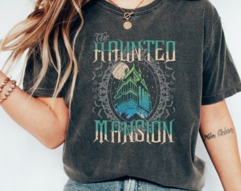 Retro The Haunted Mansion Comfort Colors® Shirt, Disney Haunted Ride Shirt, Hitchhiking Ghosts, Magic Kingdom Shirt, Halloween Matching Tee