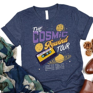 The Cosmic Rewind Tour Cassette Shirt, Guardians of The Galaxy, Epcot Star Wars, Theme Park Attraction, Cosmic Galaxy Trip, Disney Group Tee