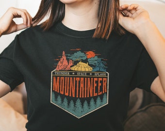 Mountaineer Shirt, Disney Rides Tee, Space Mountain, Thunder Mountain, Splash Mountain, Disney Mountain Inspired Shirt