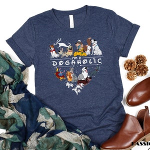 Disney Dogaholic Women Sweatshirt, Dog Mom Who Loves Disney, Disney Inspired, Stitch, Tramp shirt Lady, 101 Dalmatians Dogs, Pluto Dog