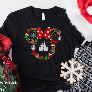 Disney Castle Lights Shirt, Minnie Christmas Shirt, Disney Christmas Tee, Christmas Squad, Christmas Crew, Disney Girls Trip, Disney Family