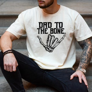 Dad To The Bone Halloween Shirt, Funny Halloween Dad Shirt, Skeleton Hand Shirt, Halloween Gift For Dad, Joke Dad Tee, New Dad Shirt