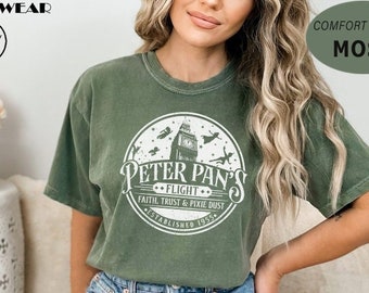 Peter Pan's Flight Ride Shirt, Faith Trust And Pixie Dust, Disney Peter Pan Shirt, Peter Pan, Tinker Bell, Fantasyland, Disney Ride Shirt