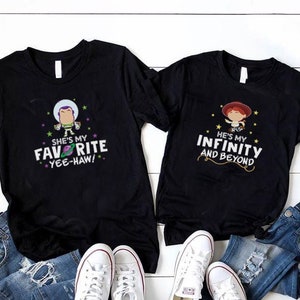 She's My Favorite Yee-Haw, He's My Infinity And Beyond Shirt, Toy Story Couple Tee, Buzz Lightyear, Jessie Cowgirl, Disney Couple Shirts