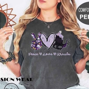 Peace Love Ursula Shirt, Ursula Villain Shirt, Little Mermaid Villain Shirt, Ursula t-shirt, The Little Mermaid Tee, Evil Queen Ursula Shirt