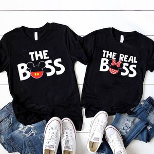 The Boss And The Real Boss Shirt, Mickey and Minnie Couples Shirt, Disney Matching Shirt,  Disney Couple shirts, Family Matching Disney Tee