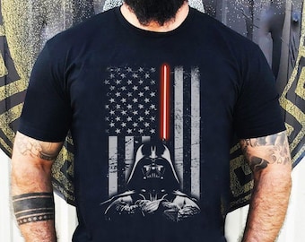 Star Wars Flag Tee, Darth Vader Dad Shirt, Humor Father's Day Gift, Father's Day gift, Galaxy's Edge Shirt, Force Awakens, Jedi, lightsaber