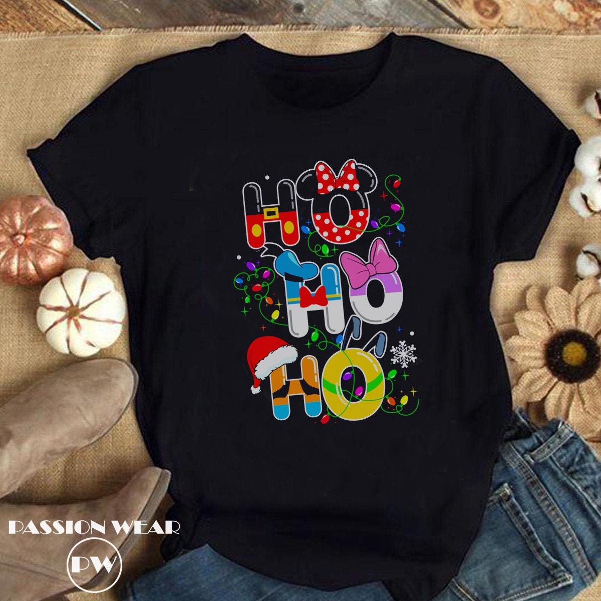 Discover HO HO HO Cute Disney Christmas Shirt