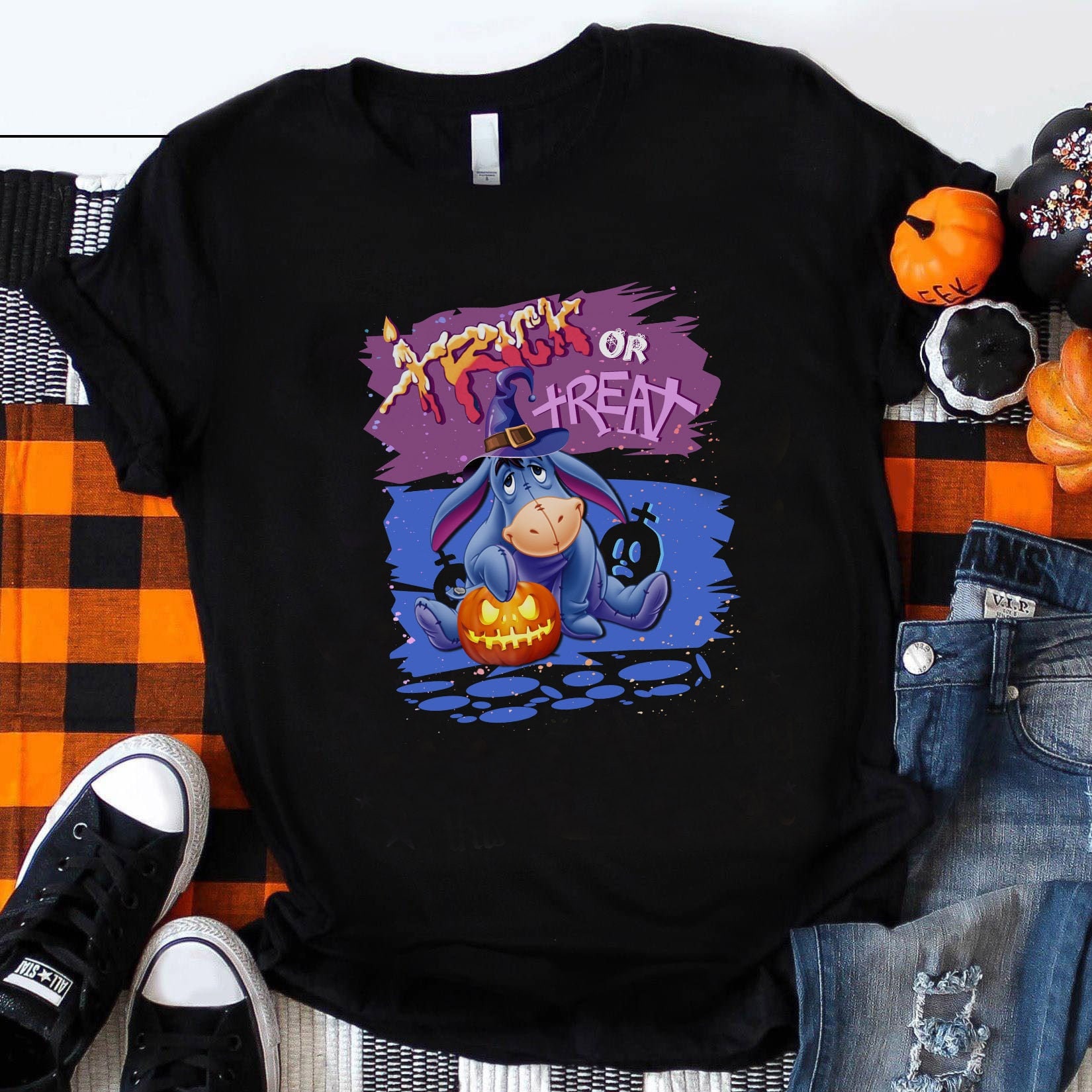 Discover Trick or Treat Eeyore Halloween Shirt