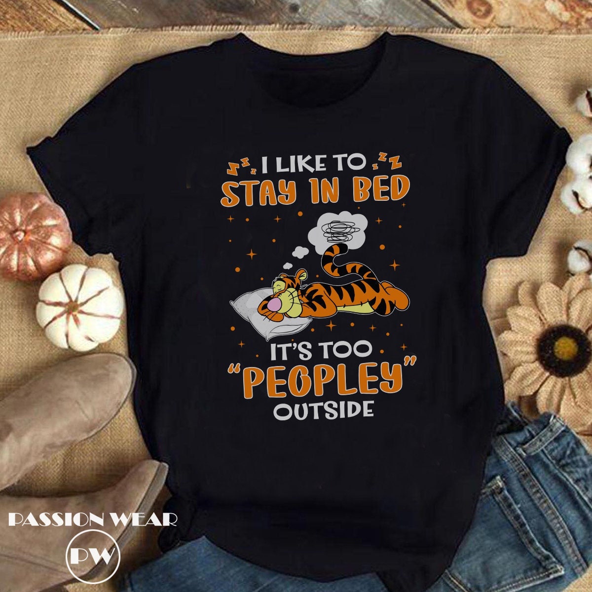 Discover I Like To Stay In Bed Tigger Winnie The Pooh T-Shirt