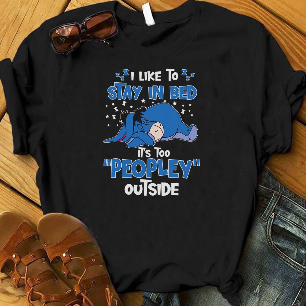 I Like To Stay In Bed Eeyore T-shirt, Eeyore Sweatshirts, Winnie the …