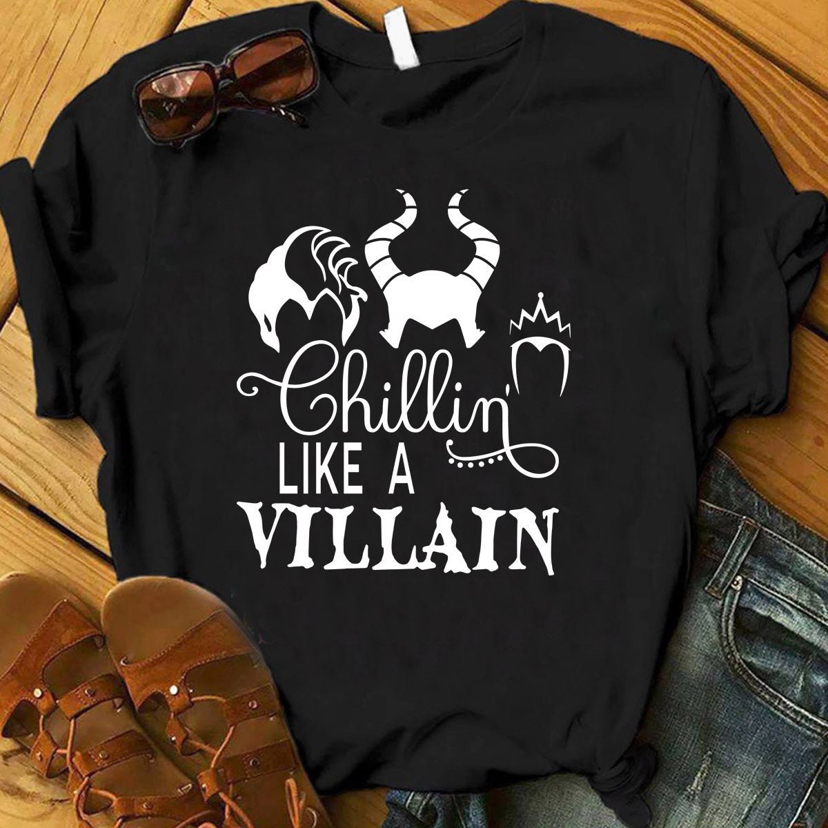 Chillin Like a Villain Shirt Disney 