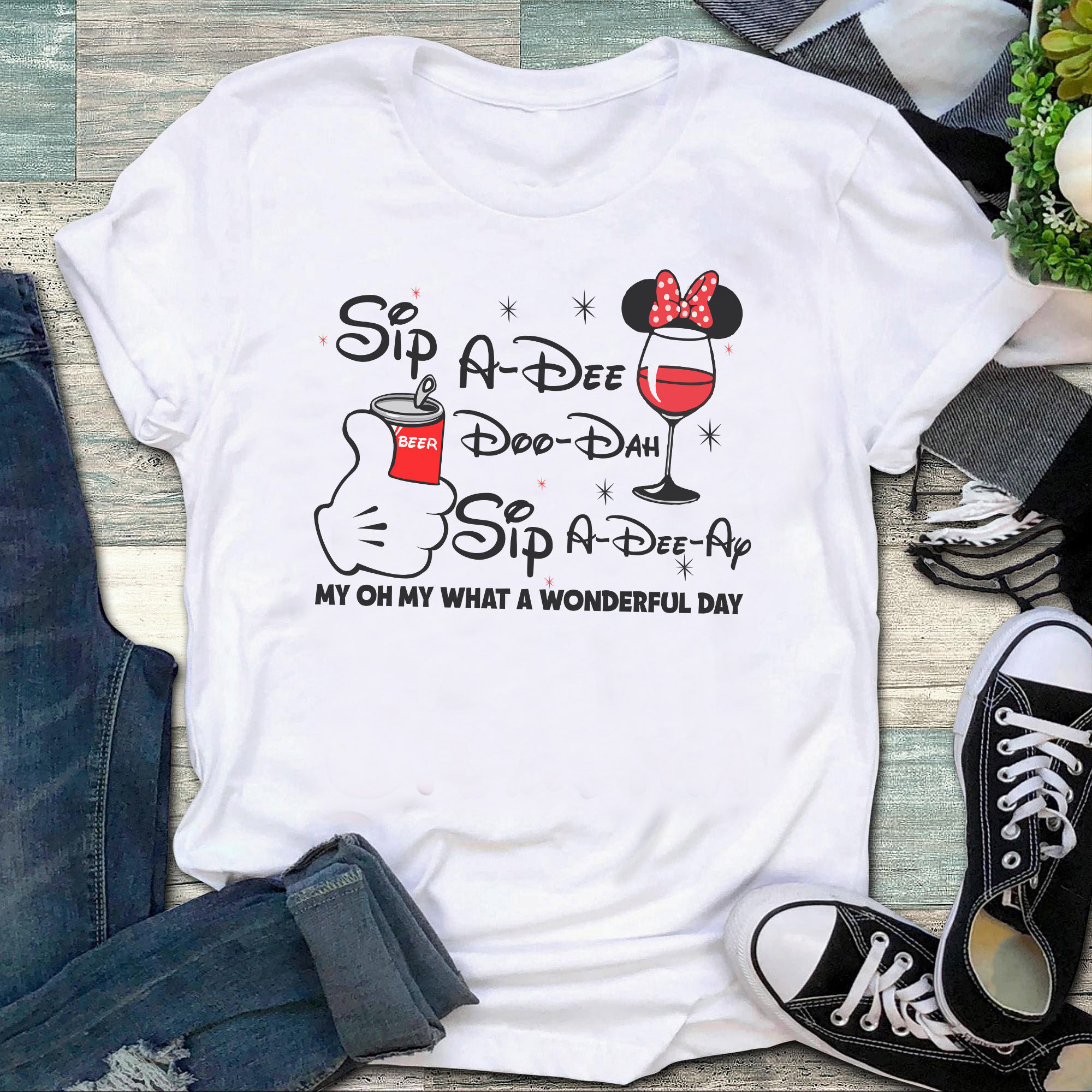 Discover Sip A Dee Doo Dah Epcot lustige Disney T-Shirt