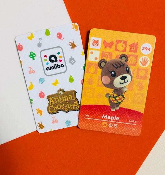 Maple Amiibo Card Animal Crossing NFC Amiibo Card Maple Etsy